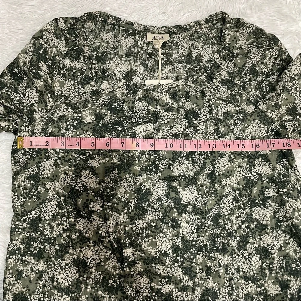 ana | NWT Sage Green Floral Boho Blouse‎
